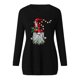 thumbnail image 4 of Camisas Navideñas Para Mujer, Camisetas de Manga Larga, Blusa Pulóver Fruncida de Cuello Redondo Con Estampado de Moda Erógena Informal Odeerbi ODB201919, 4 of 5