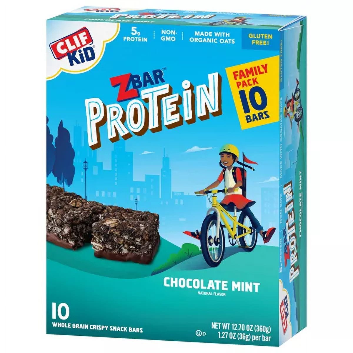 CLIF Kid ZBAR Protein Chocolate Mint Snack Bars