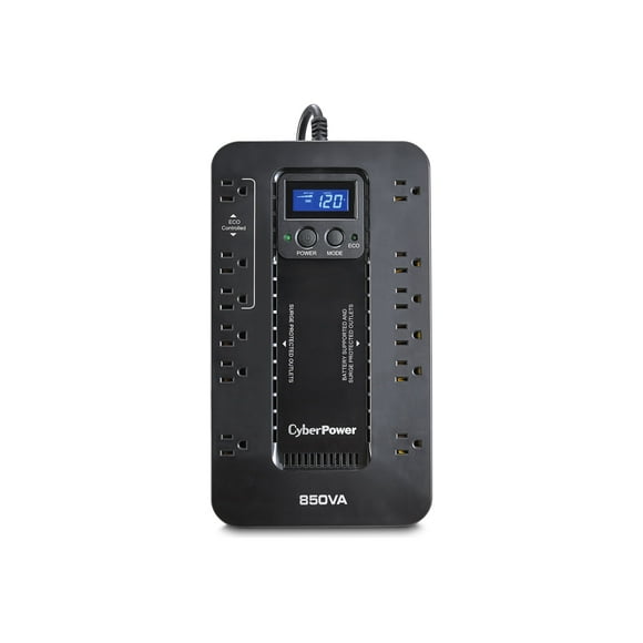 CyberPower Ecologic Series EC850LCD - UPS - AC 120 V - 510 Watt - 850 VA - USB - output connectors: 12