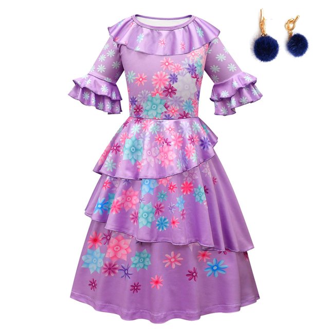 Robe de Cosplay Disney pour enfants, Costume d'été décontracté, tenue de jeu de rôle, dessin animé Encanto, Isabela Madrigal, 2022 zhangyuxiang unisex