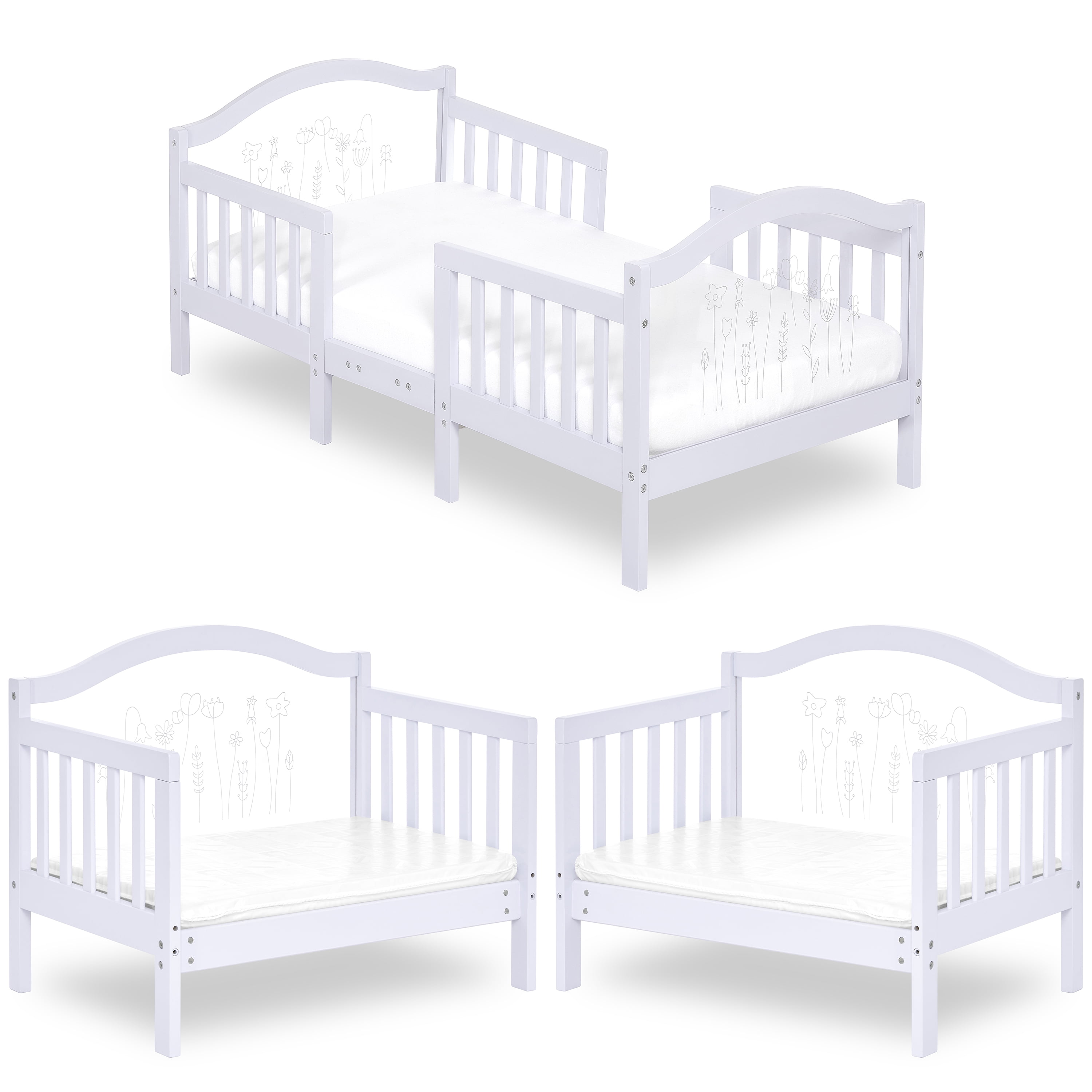 Dream On Me Rosie Toddler Bed In Lavender Ice