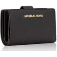 thumbnail image 7 of Michael Kors Jet Set Travel Bifold Zip Coin Saffiano Leather Wallet, Black, 7 of 7