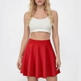 thumbnail image 5 of SOMER Red Mini Skirt, Comfy Mini Skirts for Women High Waist Casual, A-Line Summer Fall Women’s Basic Stretch Flared Versatile Skirt 2025, 5 of 8