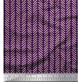 thumbnail image 1 of Soimoi Purple Georgette Viscose Fabric Stripe & Diagonal Line Geometric Print Fabric by the Yard 42 Inch Wide, 1 of 3