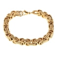 thumbnail image 2 of Cadena de Bordillo perfecl para Hombre de 22 cm acero inoxidable eslabones Pesados oro, 2 of 8