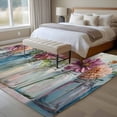 thumbnail image 4 of Retro Flower Large Area Rugs 5x8 ft Oil Painting Watercolor Colorful Floral Vintage Washable Rug Non Slip Indoor Carpet Absorbent Floor Mat for Living Room Bedroom Dining Room, 4 of 9