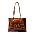 thumbnail image 1 of Fashion Women Composite Bags Letters Shoulder Bag Drawstring Pouch (Brown), 1 of 6