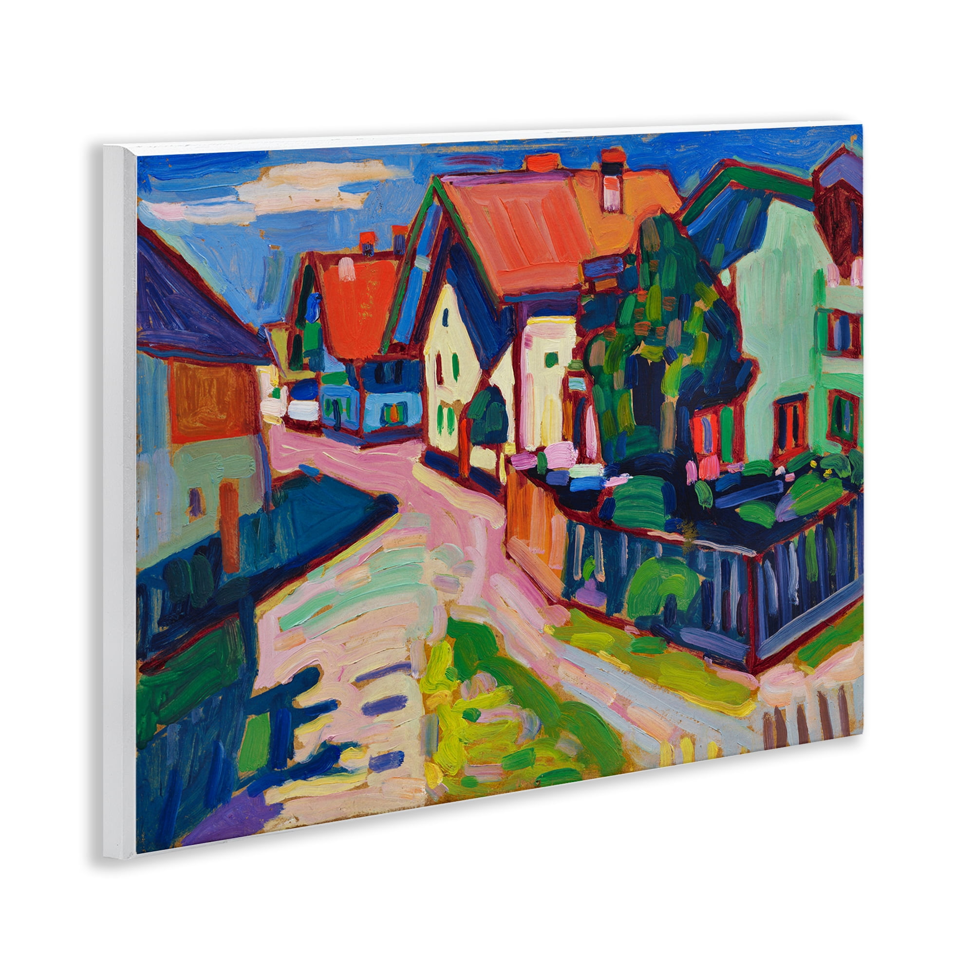 Stupell Industries Kandinsky Murnau Landscape Scenic & Cityscapes Painting Unframed Art Print Wall Art, 14 x 11