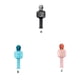 thumbnail image 4 of sweethay Micrófono inalámbrico Altavoz de mano Reverberación Reducción de ruido Multi-socket KTV Player recargable Mic para niños Cables de audio/vídeo Azul, 4 of 6
