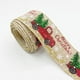thumbnail image 4 of El paquete incluye: recibirás 3 rollos de cintas de borde con alambre navideño en 3 colores diferentes, a saber, rojo, lino y gris; Y el tamaño de cada cinta es de aprox. 2 pulgadas x 5,5 ya, 4 of 5