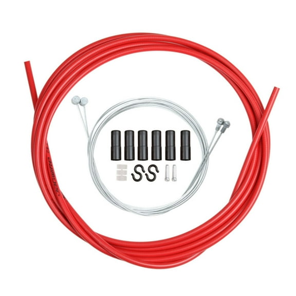 Raindrops 1 Set Red Metal Plastic Bike Brake Cable Set For Bicycle