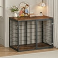thumbnail image 4 of Jopath 47" Dog Crate Dog Cage Furniture with 3 Doors for Large Medium Dogs Rustic Brown, 4 of 9