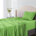 thumbnail image 6 of Lux Decor Collection Rayon from Bamboo Blend Twin Sheets Set - 3 Piece Soft Cooling Bed Sheets Set - Sage, 6 of 9