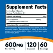 Nutricost Beta Ecdysterone (600mg) 120 Capsules - Vegan, GMO-Free, 60 servings