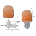 thumbnail image 2 of Feel Good Hand Carved Natural Crystal Himalayan Salt Lamp Night Light, Wall Plugin Mini-Lamp with UL-Approved Plug, 2 of 3