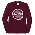 thumbnail image 2 of Wild Bobby, Grandpa Man Myth Legend Funny Dad Uncle Papa Dad Gift, Father's Day, Men Long Sleeve Shirt, Maroon, XX-Large, 2 of 4