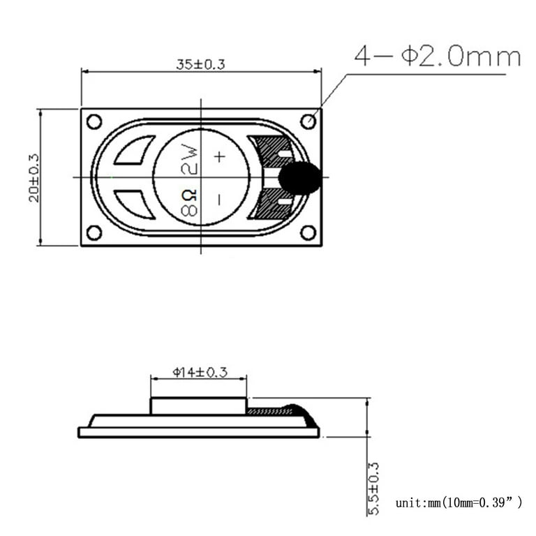 2pcs 2W 8 ohm Speakers Horn 2035 Amplifier Rubber Gasket 2pcs 2W 8 ohm Speakers Horn 2035 Amplifier Rubber Gasket