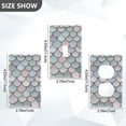 thumbnail image 7 of Yayeee Duplex Wall Plate 1-Gang 4.5"x2.7" Home Receptacle Light Switch Decorative Outlet Cover, Light Blue Shimmering Pattern, 7 of 7