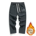 thumbnail image 4 of CONROSES Mens Fleece Baggy Sweatpants Letter Graphic Y2K Pants for Men Casual Wide Leg Elastic Waist Drawstring Soft Loose Sports Joggers With Pockets, 4 of 8