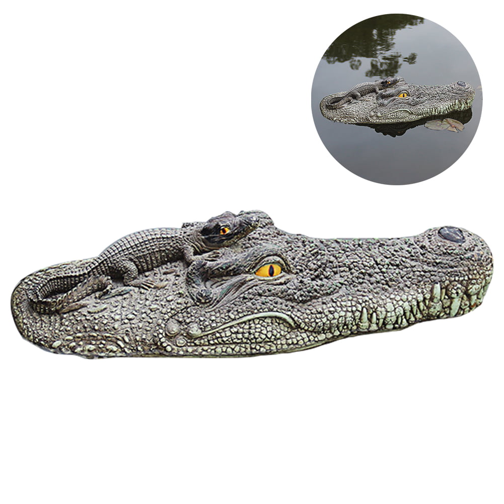 Artificial Crocodile Alligator Head Foam Floating Decoy For Pool Garden New D9H0 