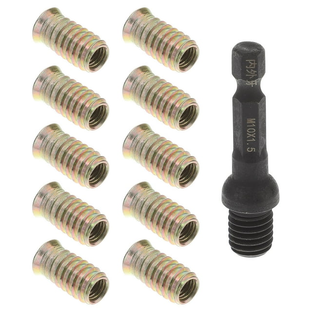 10pcs Threaded Wood Inserts Fastener Furniture Threaded Inserts for