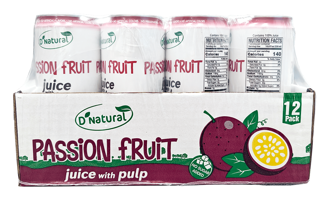 D'Natural- PASSION FRUIT Juice with pulp (100% Juice)