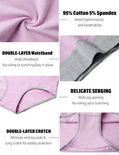 Details about   POKARLA Women's Cotton Underwear Briefs High Waist Full Coverage Soft Breathable 