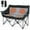 Oversized XXL Black-2 Person, variant on Slsy Oversized Heated Camping Chair w/Pillow, Padded Camp Chair with 3 Heat Levels, Portable Folding Heated Chair Round Moon Saucer Folding Lawn Chair Outdoor Chair for Camping, Lounge Patio