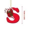 thumbnail image 3 of Luoshdecor Christmas Tree Letter Ornaments 2025，26 Initial Xmas Candy Decoration ,Xmas Gift Hanging Pendant for Home Party 3.15in (S), 3 of 3