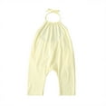 thumbnail image 1 of Odeerbi 1-14 Años Chicos Niñas Verano Sin Espalda Algodón Sudadera Halter Romper Color Sólido Casual Camisola Overalls Bib Pantalones Generales, 1 of 3