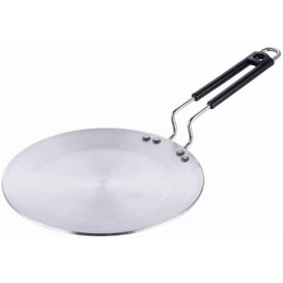 Stainless Steel Induction and Gas Burner Compatible Tawa (Approx. 25 cm), Circuler Griddle, Flat Pan/Dosa Pan/Roti Pan, Pack of 1