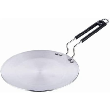 Stainless Steel Induction and Gas Burner Compatible Tawa (Approx. 25 cm), Circuler Griddle, Flat Pan/Dosa Pan/Roti Pan, Pack of 1