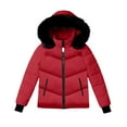 thumbnail image 5 of Hueook Women Jacket Womens Winter Coats Waterproof Zip Up Short Warm Snow Jacket Windproof Winter Jacket Outerwear with Pockets Red XL, 5 of 5