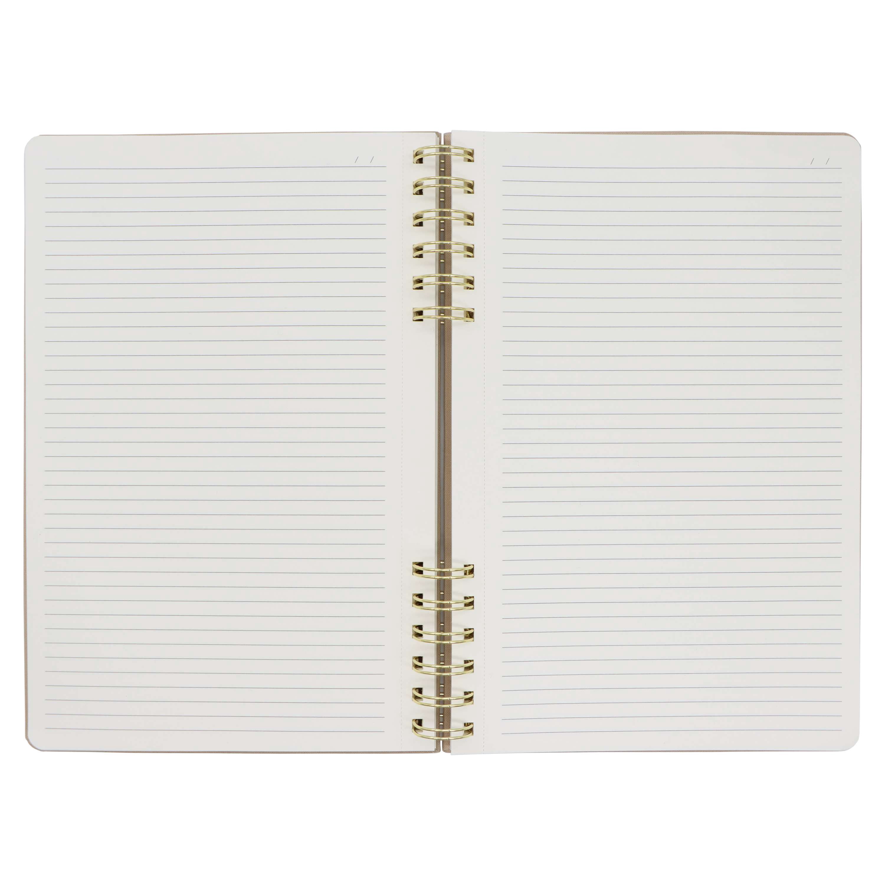 Pen+Gear Brand Tan Fabric Spiral Journal, 7.4"x10", 96 Ruled Sheets