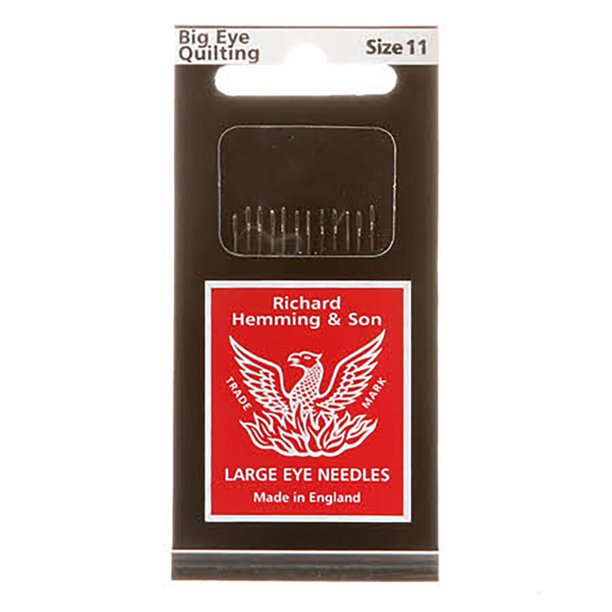 Richard Hemming Between/Quilting Big Eye Needles Size 11 package of 12