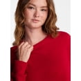 thumbnail image 4 of No Boundaries Oversized Fleece Sweatshirt with Long Sleeves, Women's Sizes XXS-4X, 4 of 5