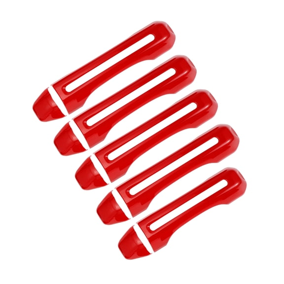 Unique Bargains 1 Set Exterior Door Handle Covers Tailgate Door Handle Cover for Jeep Wrangler JL JLU 2018-2022 for Jeep Gladiator JT 2020-2021 Car Door Liftgate Handle Protector ABS Red