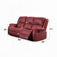 thumbnail image 4 of Modern Red Synthetic Leather Motion Sofa 220×80×75cm with External Latch Handle, 4 of 5
