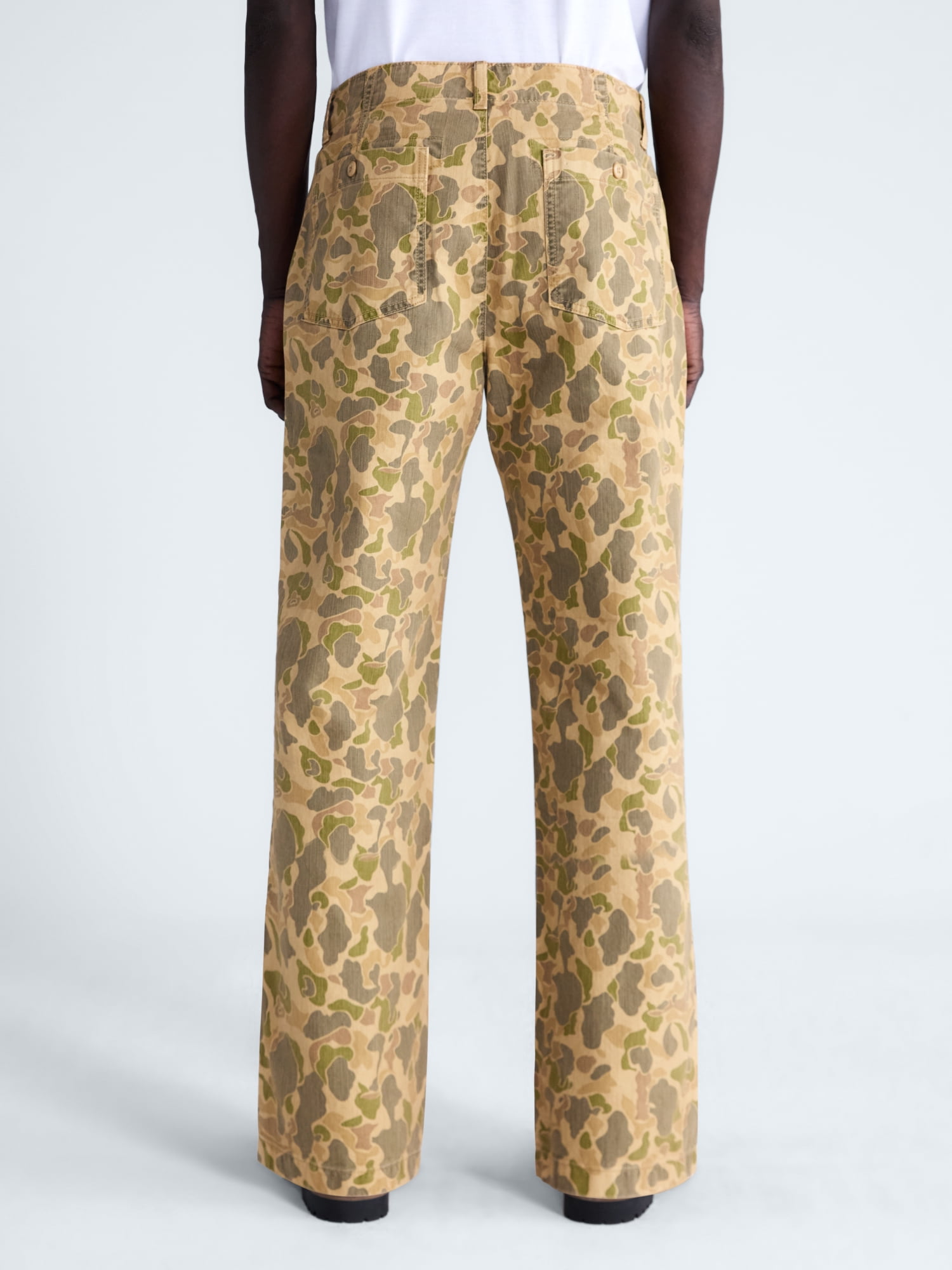 Free Assembly Men's Cotton Camo Utility Pants, Waist Sizes 30-38