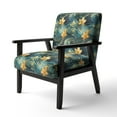 thumbnail image 3 of Designart "Exploratory Inner Harmony Meditation III" Yellow Floral Upholstered Accent Chair - Cottage Arm Chair For Bedroom, 3 of 7