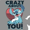 thumbnail image 2 of Junior's Lilo & Stitch Crazy About You Wink Sweatshirt, 2 of 3