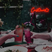 UPONRAY Single Line Custom Neon Signs with Star, Usb Powered with Adjustable Brightness Wall Decor for Gifts, Red, 16 inch