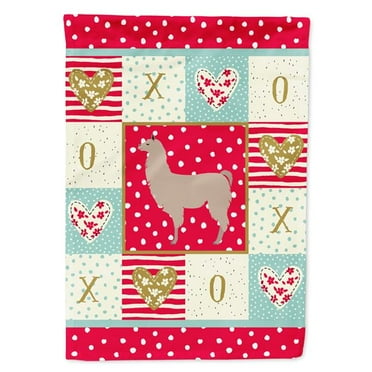Llama Love Flag Canvas House Size