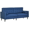 thumbnail image 1 of HOMCOM 3-Seater Sofa with Back Cushion, 2 Pillows and Wood Legs, 1 of 10