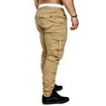 thumbnail image 4 of Dewadbow Mens Pants Twill Jogger Hip Hop Elastic Sport Slim Fit Stretch Trousers, 4 of 4