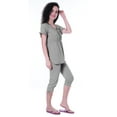 thumbnail image 3 of Moomaya Womens Nightwear Set Capri Cotton Sleepwear 2 Pcs Nightdresses, 3 of 6