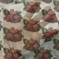 thumbnail image 3 of Strawberry Tulle Curtains with Rod Pocket, Hand Drawn Fruits Pattern with Fresh Leaves Summer Arrangement, Sheer Drape for Wedding Party 2 Panels, 7 Sizes, Dark Coral Yellow Green, by Ambesonne, 3 of 3
