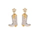 thumbnail image 1 of Aretes de bota plateada de oro laminado, 1 of 7