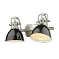 thumbnail image 2 of Golden Lighting Duncan 2-Light Metal Bath Vanity in Pewter/Black, 2 of 4