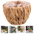 thumbnail image 2 of GOOHOCHY Cesta tejida de paja para plantas, macetas de mimbre, cesta de almacenamiento, contenedores para plantas, cesta tejida a mano con forro para plantas de interior., 2 of 8
